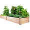 Natural Cedar Wood Raised Garden Bed 2x8 ft Tool-Free Assembly